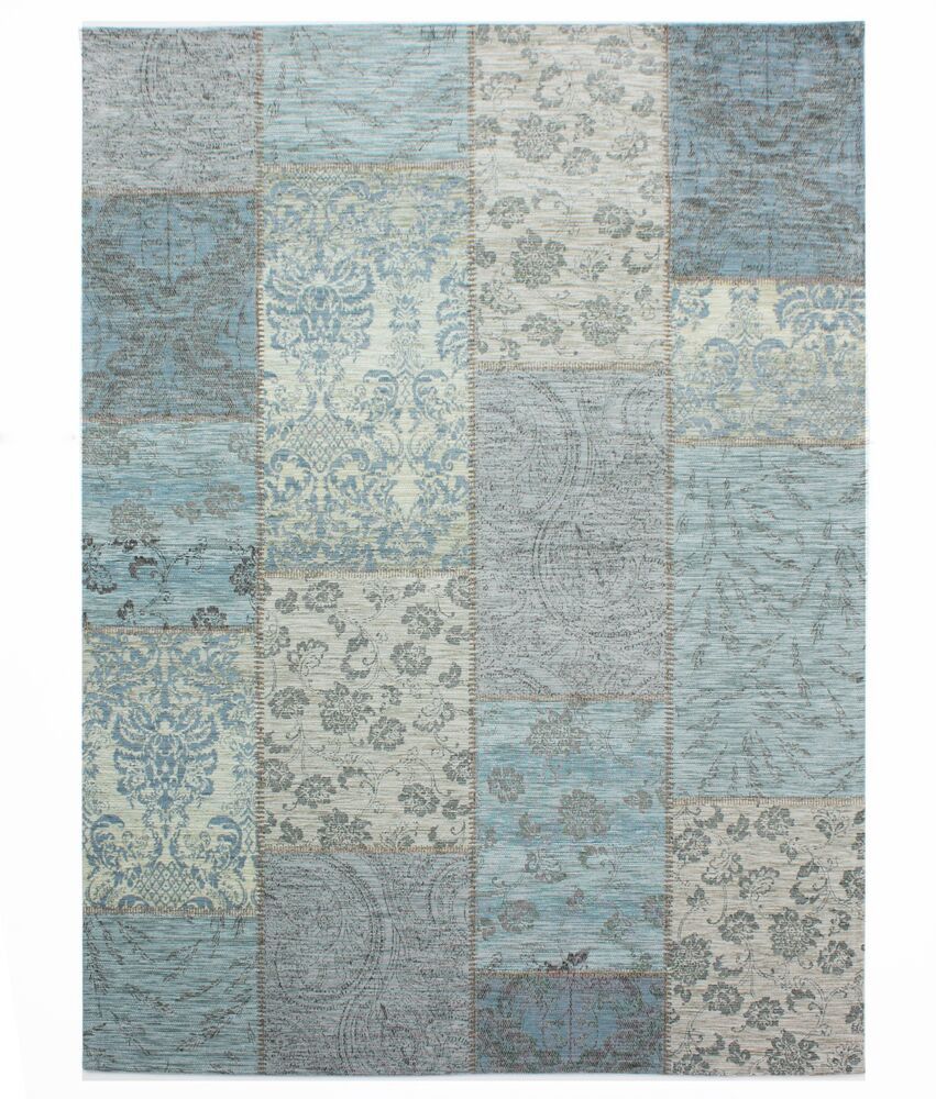 Flair Rugs koberce Kusový koberec Manhattan Patchwork Chenile Duck Egg - 120x170 cm