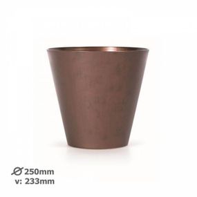 Kinekus Kvetináč TUBUS CORTEN, priemer 25 cm, výška 23,3 cm, medený