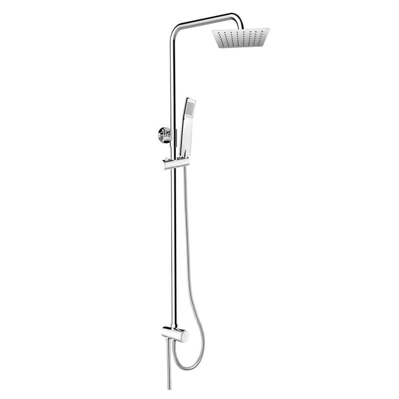 MEREO MEREO - Sprchový set s tyčou, hranatý, nerezová hlavová sprcha a trojpolohová ručná sprcha CB95001SS2