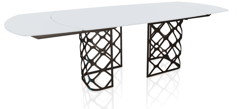 BONTEMPI - Rozkladací stôl Majesty, sklo, 170-300 cm