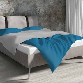 DomTextilu Bavlnené obojstranné posteľné obliečky tyrkysovej farby 3 časti: 1ks 200x220 + 2ks 70 cmx80 Tyrkysová 32107-162141