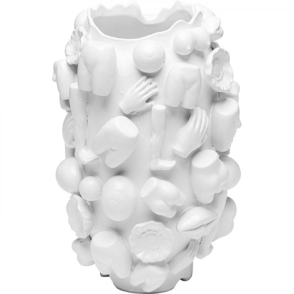 KARE Design Bílá kameninová váza Body Parts 37cm