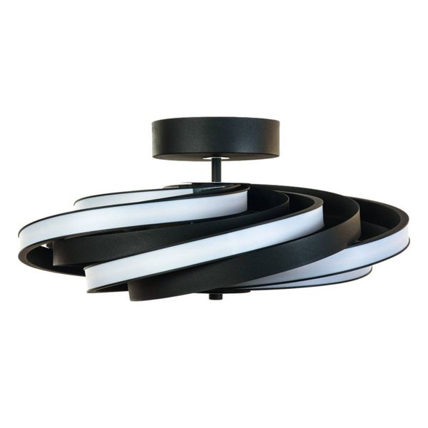 Euluna Stropné LED svietidlo Zoya v matnej čiernej, Obývacia izba / jedáleň, kov, 57.3W, K: 25cm