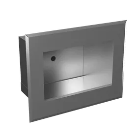 Sanela - Nerezové zápustné automatické umývadlo s integrovaným spúšťačom vody a termostatickým ventilom, 24 V DC