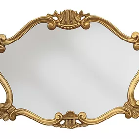Estila Luxusné nástenné barokové zrkadlo Emociones so zlatým ozdobným rámom 91cm