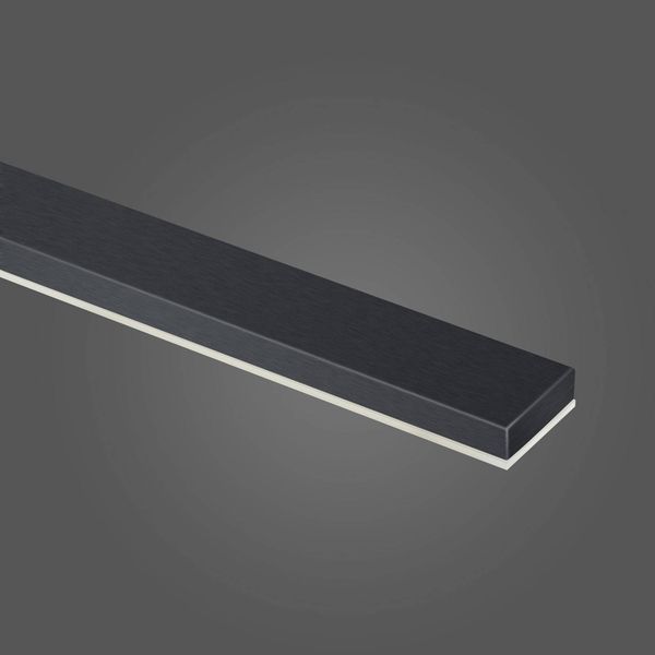 BOPP Bopp Baseline závesné LED svietidlo, čierne, Obývacia izba / jedáleň, hliník, 55W, P: 119 cm, L: 5.5 cm