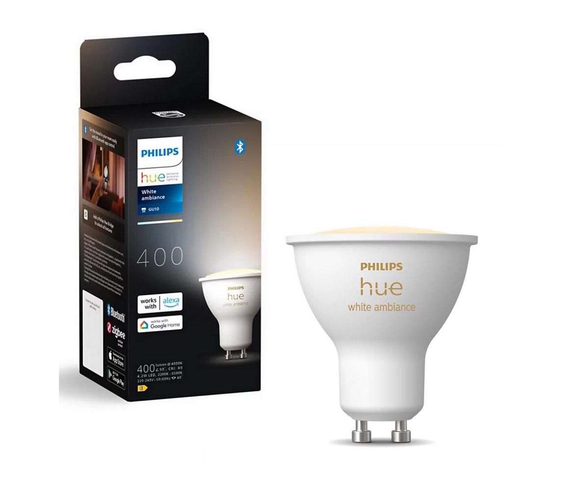 LED Stmievateľná žiarovka Philips Hue WHITE AMBIANCE GU10/4,2W/230V 2200-6500K