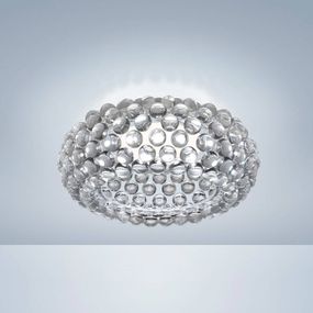 Foscarini Caboche Plus MyLight stropné priehľadná, Obývacia izba / jedáleň, plast PMMA, oceľ, hliník, 26W, K: 19cm