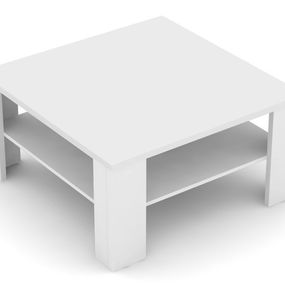 Štvorcový konferenčný stolík rea 5 - biela