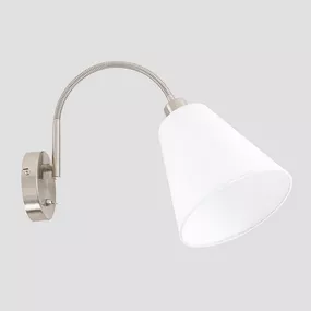 ITALUX WL-76382-1-WH Tonia nástenné svietidlo s vypínačom 1xE27 matný nikel, biela