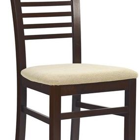 HALMAR Jedálenská stolička GERARD 6 tmavý ořech/torent beige
