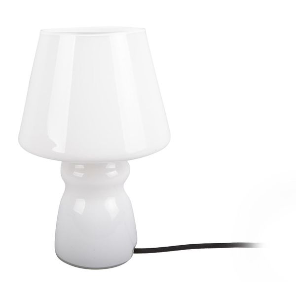 Biela sklenená stolová lampa Leitmotiv Classic Glass, ø 16 cm