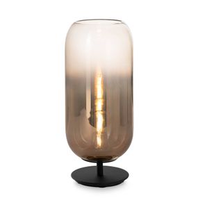 Artemide Gople Mini stolová lampa, bronz/čierna, Obývacia izba / jedáleň, fúkané sklo, hliník, E14, 6W, K: 34cm