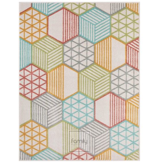 DomTextilu Pestrofarebný koberec s geometrickými vzormi 46726-234271