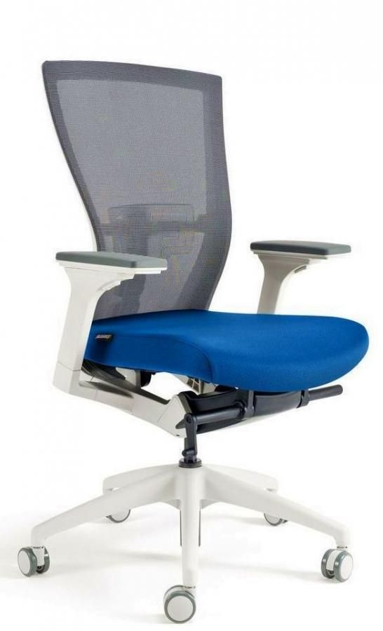 OFFICE PRO bestuhl -  OFFICE PRO bestuhl Kancelárska stolička MERENS WHITE BP modrá