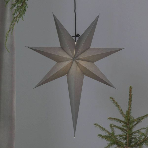 STAR TRADING Papierová hviezda Ozen s dlhým cípom, papier, E14, 25W, P: 55 cm, L: 17 cm, K: 65cm