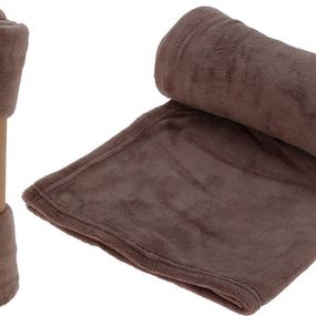 HOMESTYLING Deka fleece 125 x 150 cm ESSENTIALS šedohnědá KO-HZ1011800