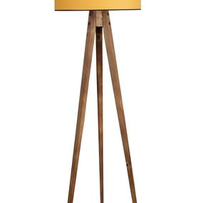 Stojacia lampa Lambader 153 cm hnedá/žltá