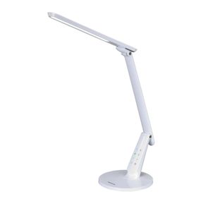 Aluminor LED lampa na písací stôl Zig ovládací panel biela, Pracovňa / Kancelária, kov, plast, 10W, Energialuokka: E, K: 59.5cm