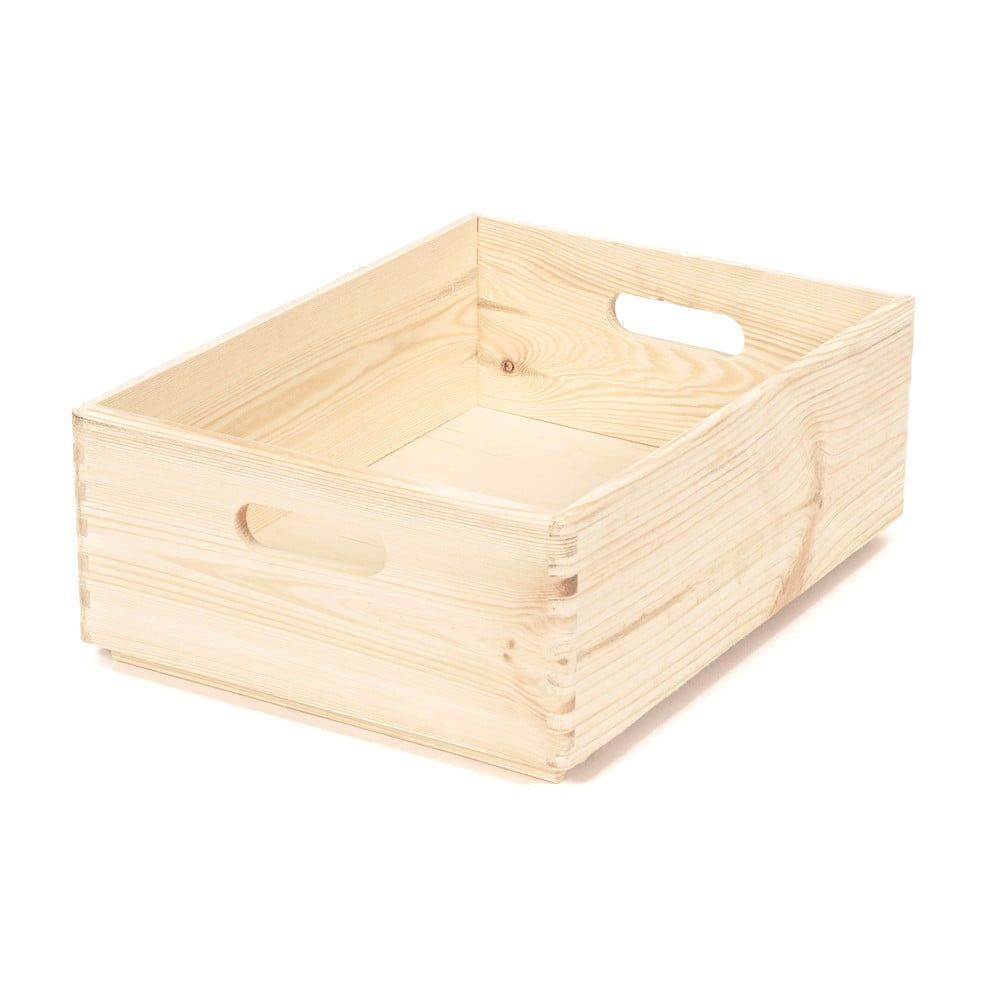 Úložný box z borovicového dreva Compactor Custom, 40 × 30 × 14 cm