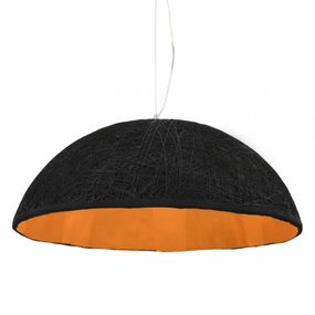 Závesná lampa 70 cm Dekorhome Čierna / zlatá