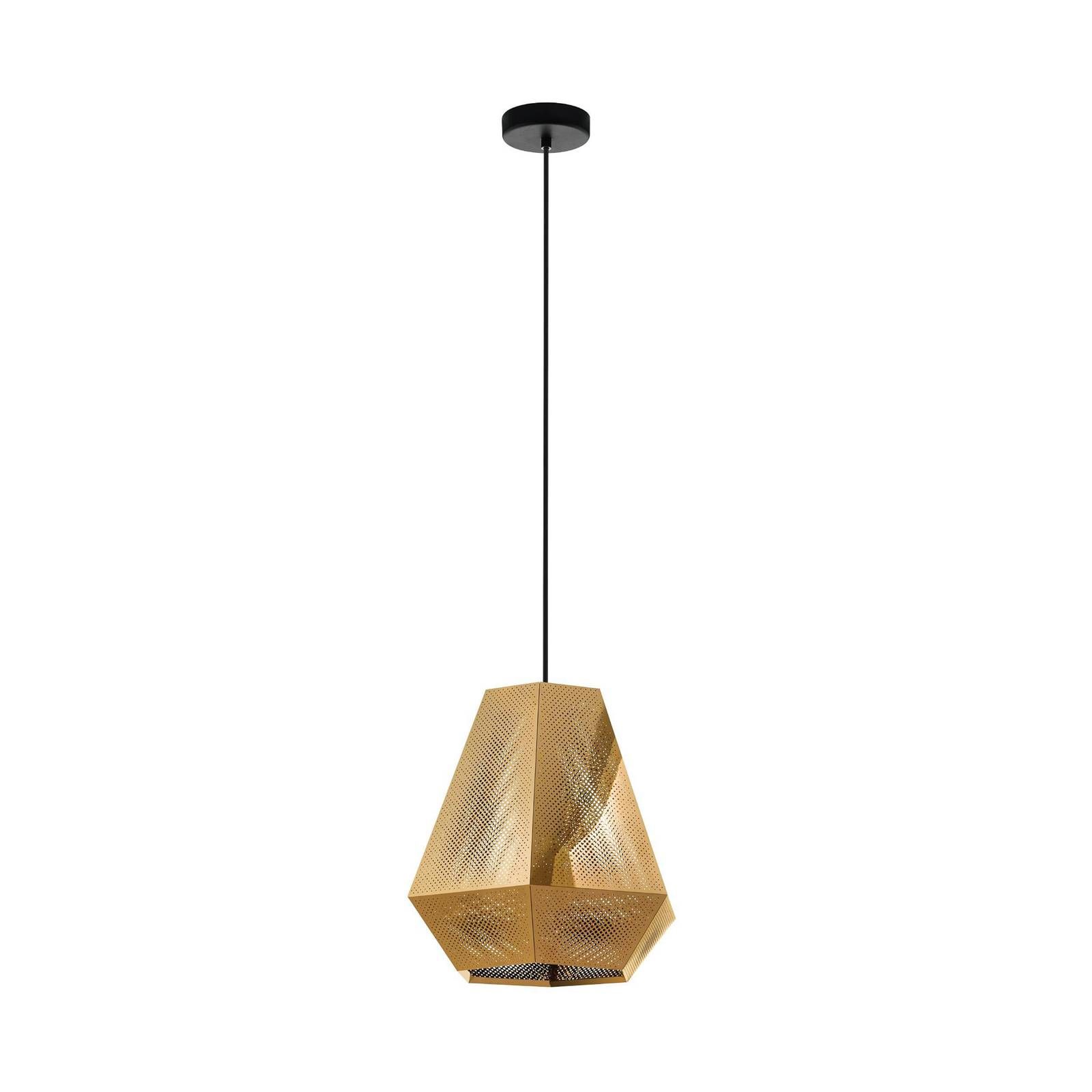 EGLO Závesná lampa Chiavica, mosadzná, 1-pl., Ø 36 cm, Obývacia izba / jedáleň, oceľ, E27, 28W