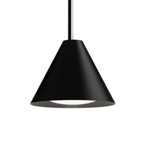 Louis Poulsen Keglen závesné LED 17, 5 cm čierne, Obývacia izba / jedáleň, hliník, polykarbonát, 5.5W, K: 13.5cm