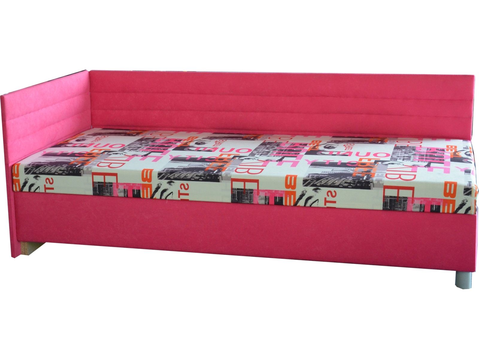 Jednolôžková posteľ (váľanda) 90 cm Etile 2 (s pružinovým matracom) (L)