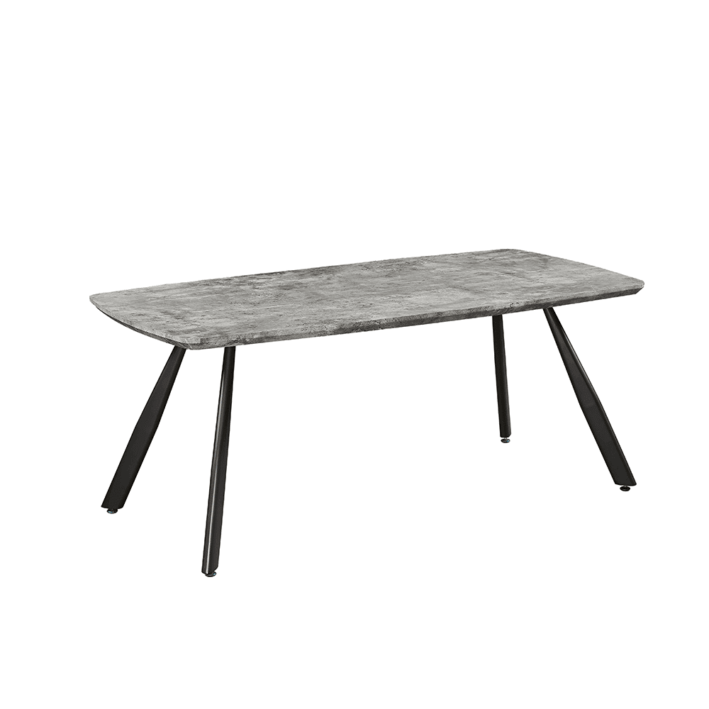 Kondela Jedálenský stôl, betón/čierna, 180x90 cm, ADELON
