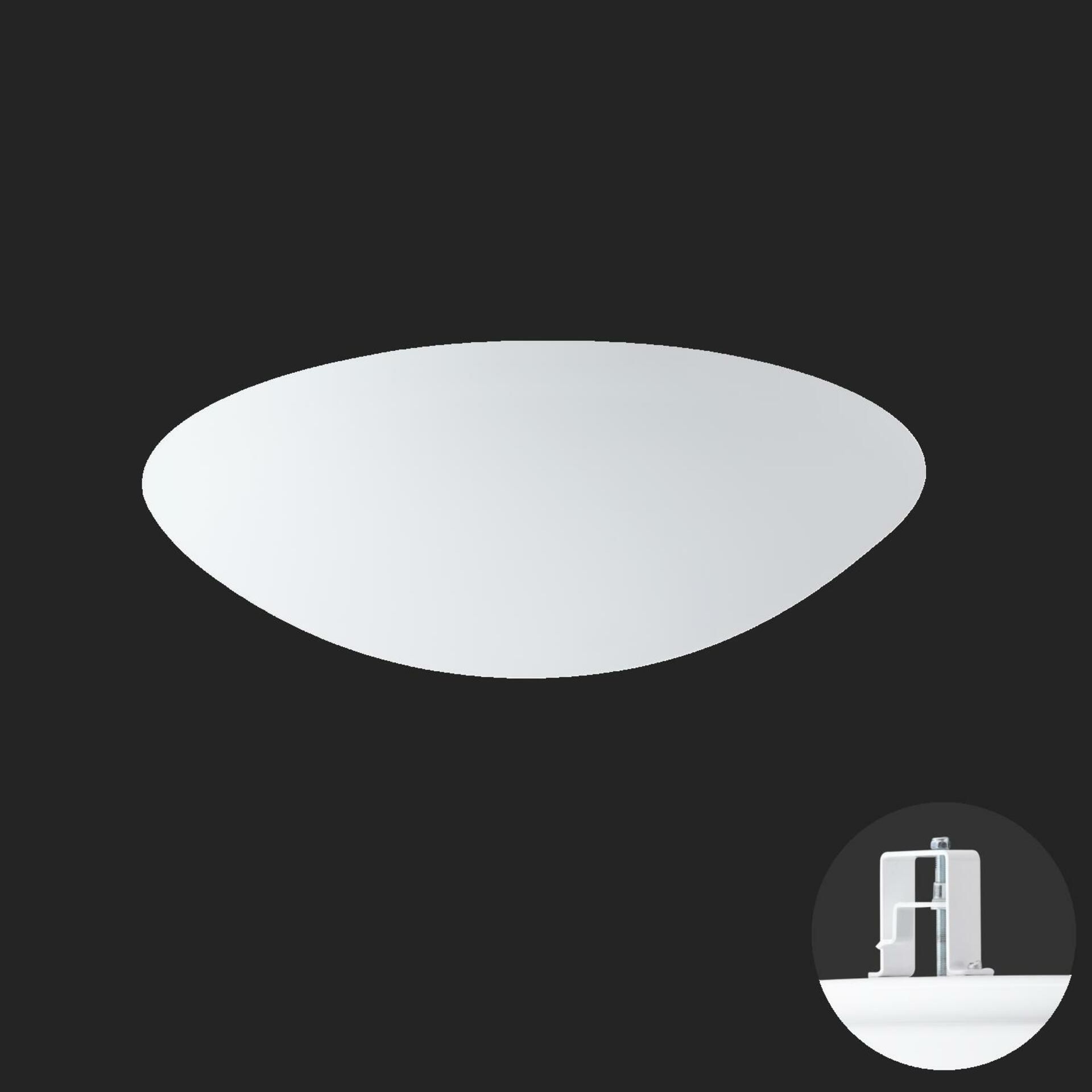 OSMONT 59361 AURA V5 stropní/nástěnné skleněné polovestavné svítidlo bílá IP44 3000 K 27W LED HF