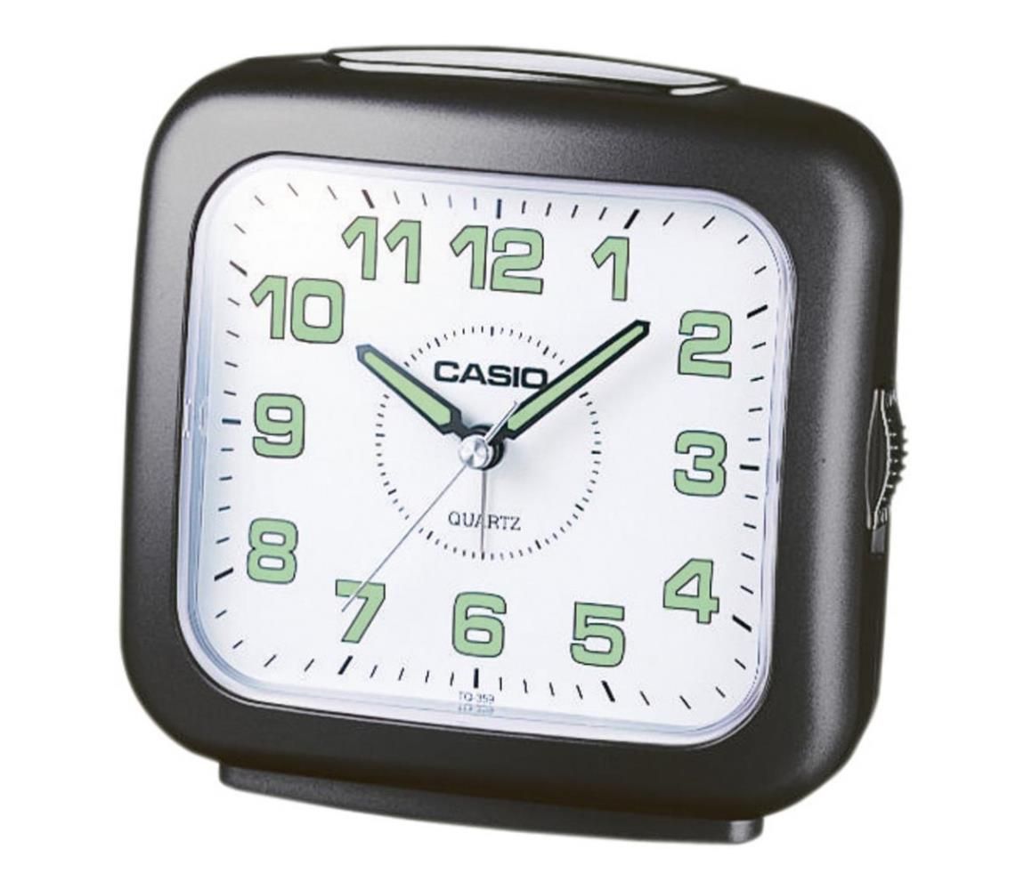 Casio - Budík 1xLR14 čierna/biela