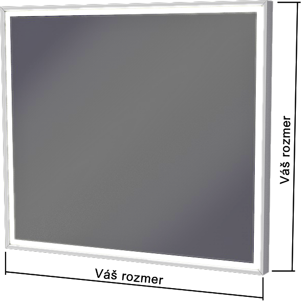 Zrkadlo v ráme Villago ATYPxATYPx43 LED - Biely lak, matný