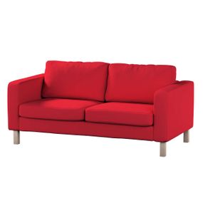 Dekoria Poťah na sedačku Karlstad (pre 2 osoby, krátka) nerozkladacia, červená - Scarlet red, Poťah na sedačku Karlstad - pre 2 osoby, krátka, Cotton Panama, 702-04