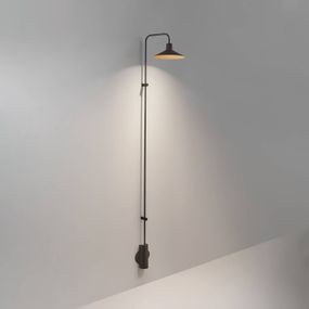Bover Platet A06 nástenné LED s vypínačom, olivová, Obývacia izba / jedáleň, hliník, mosadz, železo, 4.2W, L: 20 cm, K: 154cm