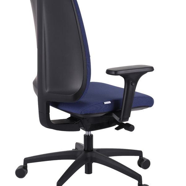 Kancelárska stolička s podrúčkami Velito BT - tmavomodrá / čierna