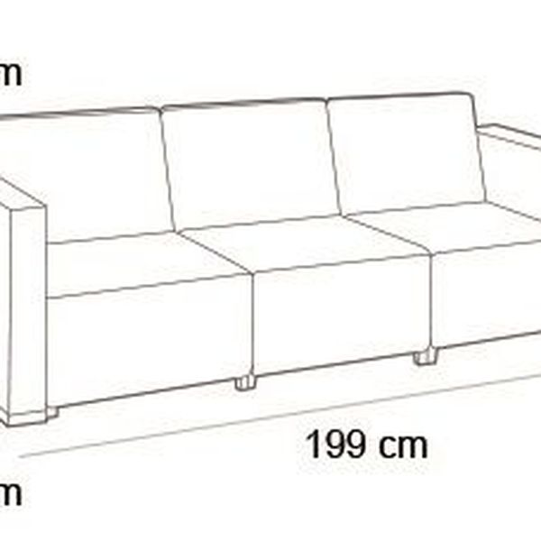 Allibert CALIFORNIA 3 SEATERS hnedá