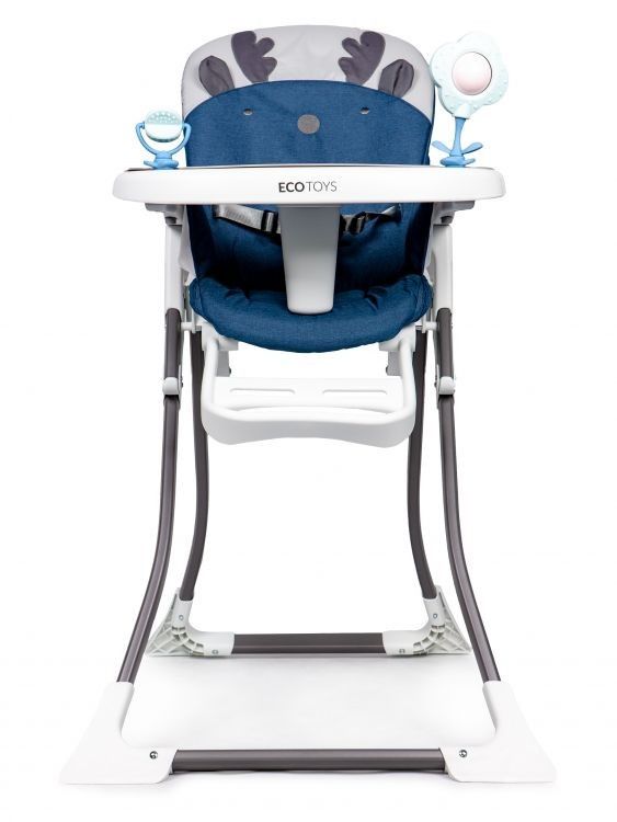 Moderná jedálenska stolička v modrej farbe
