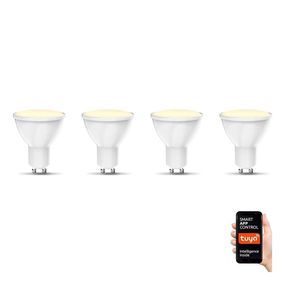 B.K. Licht 1261 -SADA 4x LED Stmievateľná žiarovka GU10/5,5W/230V Wi-Fi Tuya 2700K