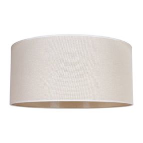 Duolla Tienidlo na lampu Roller béžová Ø 50cm výška 24cm, bavlna, E27, K: 24cm