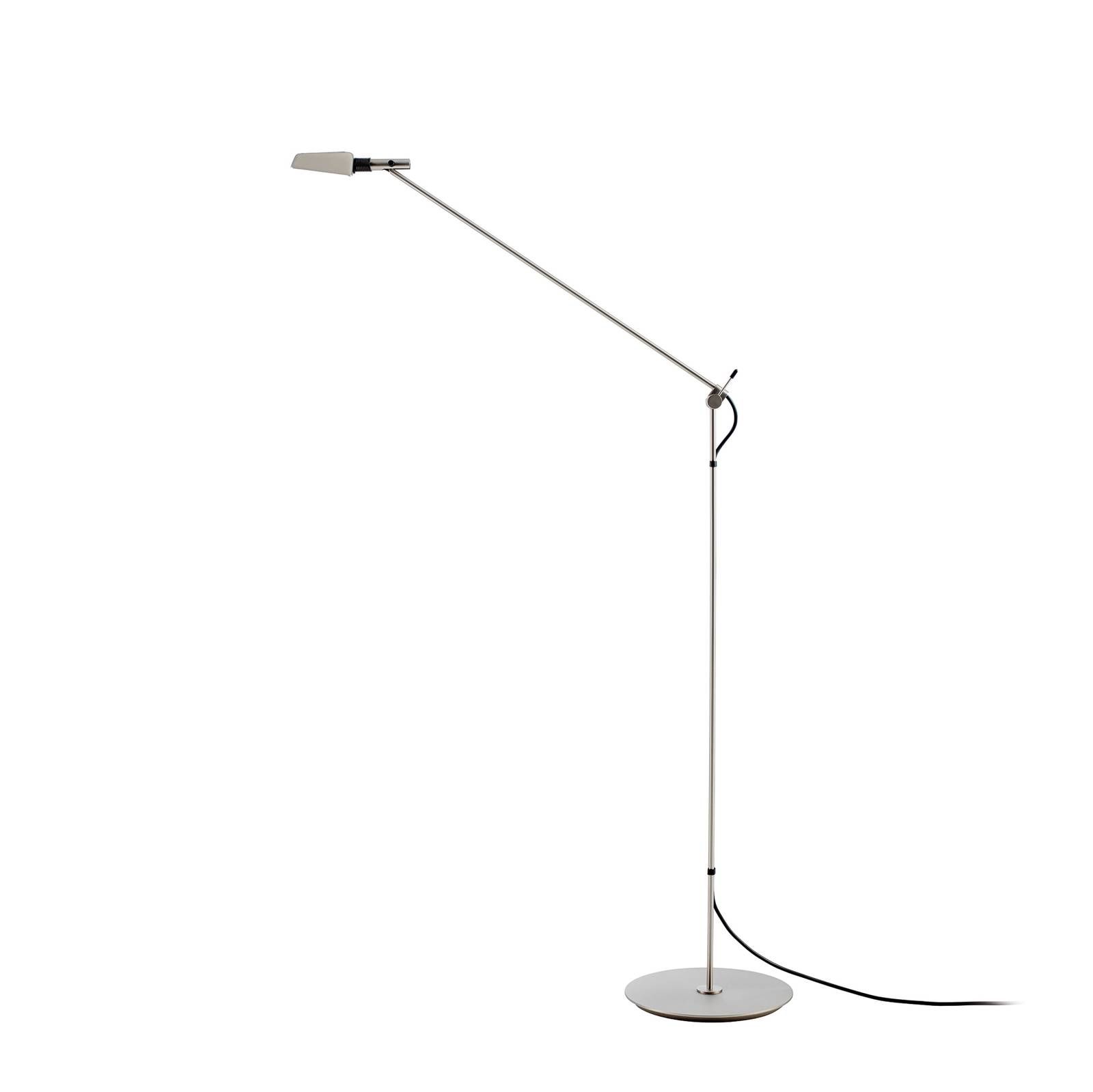 Carpyen LED lampa Tema, nastaviteľná, čierno-niklová, Obývacia izba / jedáleň, kov, 7W, K: 157cm