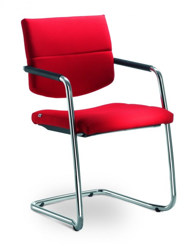 LD SEATING konferenčná stolička LASER 683-KZ-N4, kostra efekt chróm