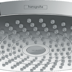 Hansgrohe Croma Select E - Hlavová sprcha 180 2jet, biela/chróm 26524400