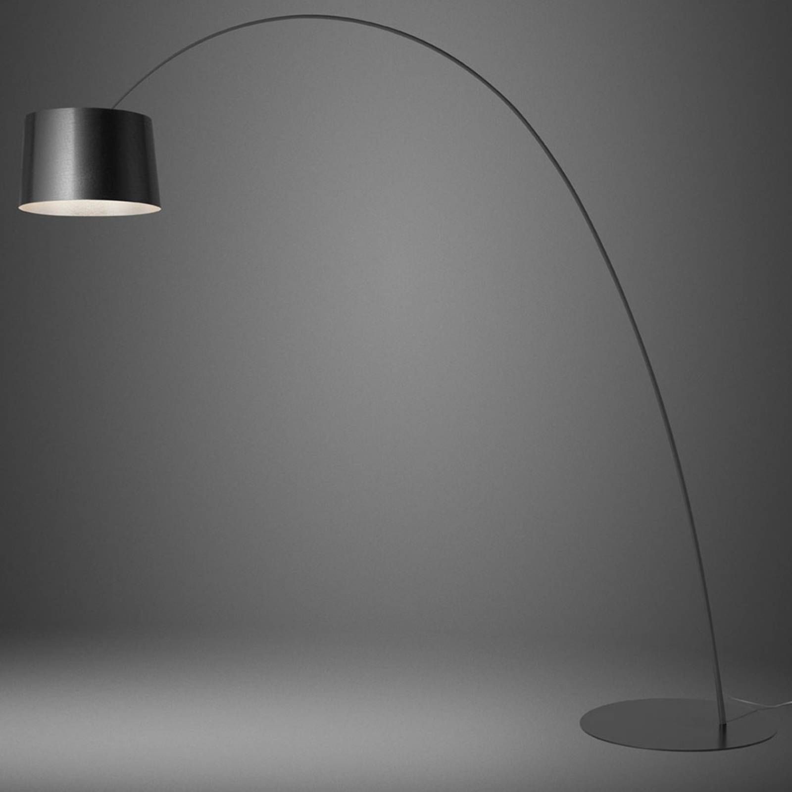 Foscarini Twiggy MyLight stojaca LED lampa graphit, Obývacia izba / jedáleň, sklenené vlákno kompozitný materiál, plast, hliník, 28W, K: 223.5cm