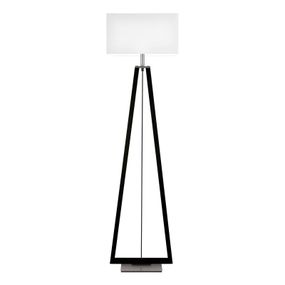 HerzBlut Bi Bob lampa, hrčavý dub uhlie/biela, Obývacia izba / jedáleň, drevo, textil, nikel, E27, 60W, L: 45 cm, K: 156cm