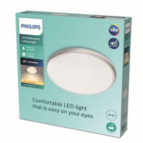 Philips Spray LED CL260 Stropné svietidlo do kúpeľne kruhové 12W/1200lm 287mm 2700K IP44 strieborná