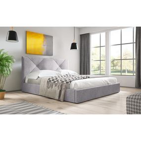 Čalúnená posteľ KARINO rozmer 140x200 cm Sivá
