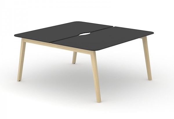 NARBUTAS - Dvojmiestny pracovný stôl NOVA WOOD HPL 160x144 cm