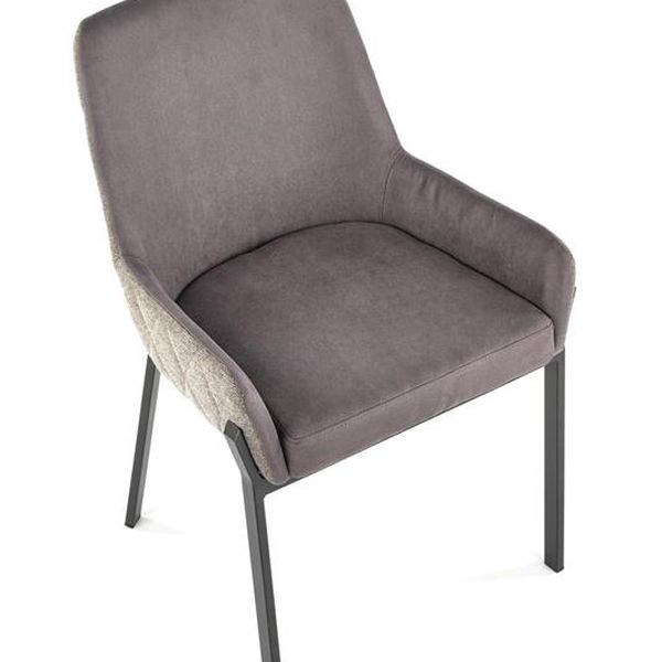 Halmar K439 stolička  tmavo šedá, béžová