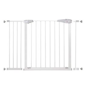 SPRINGOS Bezpečnostná bariérová zabrána pre schody a dvere - biela - 76-120 cm