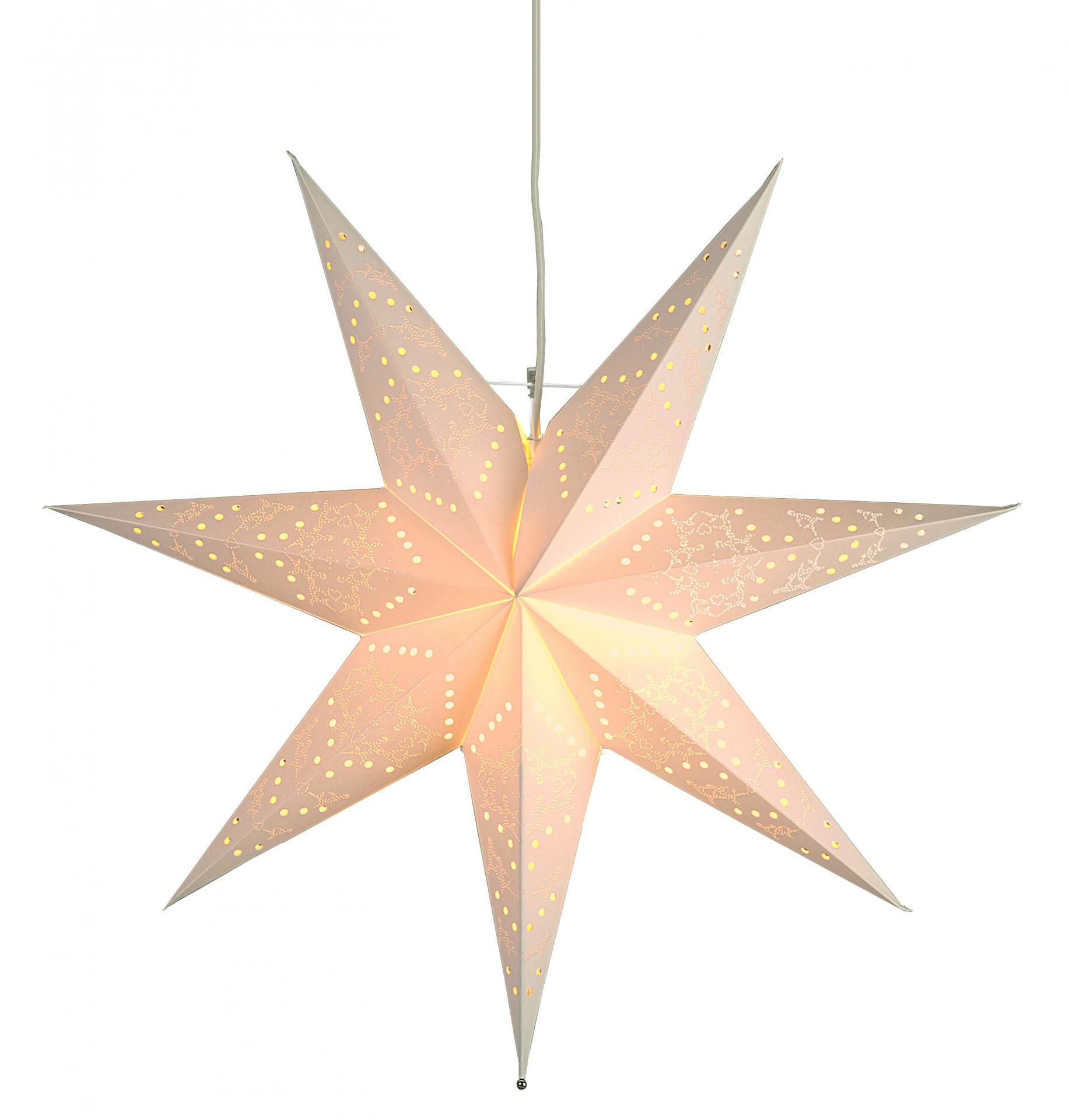 STAR TRADING Závesná svietiaca hviezda Sensy White 50 cm